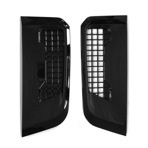 E907 - Pair of Gloss Black Side Vents - Land Rover Defender 2020 onwards