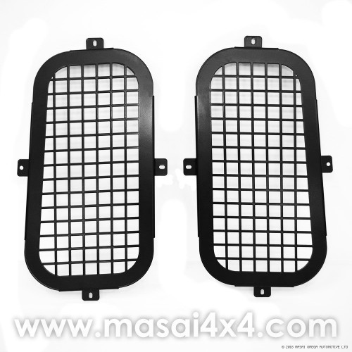 QTR-GUARDS - Rear Quarter Window Glass Guards - Pair - Land Rover Defender 90 & 110 - by Masai 4x4