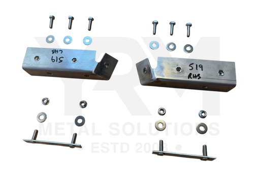 YRM519 - Front Wing to Bulkhead Brackets & Stud Plates (pair) - Includes Stainless Fixings - Series 2 & Series 2A (1958 - 1971) - by YRM