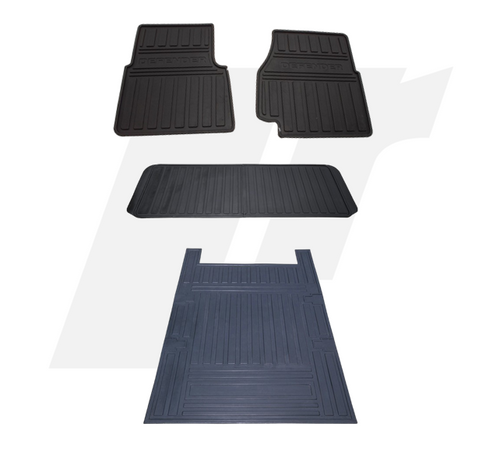 LRC11025 - Front, MIddle and Rear Rubber Mat Set - Defender 110 - 2007-2011 - Genuine Land Rover