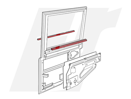 LRC11045 - Rear Side Door Waste Seal Kit - Land Rover Defender 110 - Includes Inner and Outer Seals