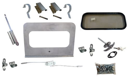 JWP7114 - Cat Flap Split Tailgate Rear Door kit Top Half for Series & Defender 1958-2016 (Non Gas Strut) by SP 4x4