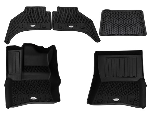 VPLLE0047 - Front & Rear Deep Sided Rubber Mat Set - Defender 110 2020 onwards - Left Hand Drive - without 3rd Row - Genuine Land Rover
