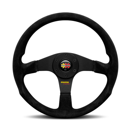 VMCO2SBK351PR - MOMO Corse 2.0 Steering Wheel - Black Suede - The Original Corse Steering Wheel From The 1990's Has Been Re-Styled And Re-Launched For 2026
