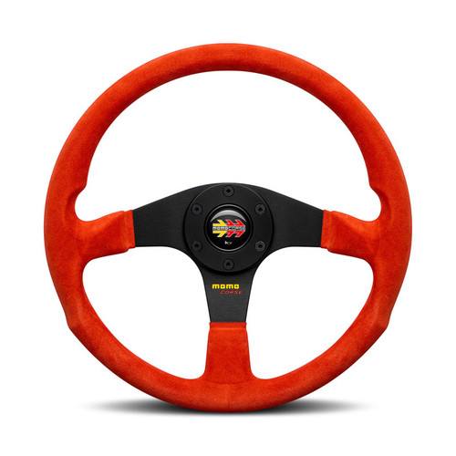 VMCO2SRE351PR - MOMO Corse 2.0 Steering Wheel - Red Suede - The Original Corse Steering Wheel From The 1990's Has Been Re-Styled And Re-Launched For 2026