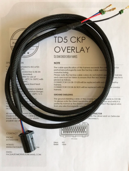 LRC11224 - TD5 Crank Sensor Overlay Harness - Land Rover Defender and Discovery - by Pace Automotive