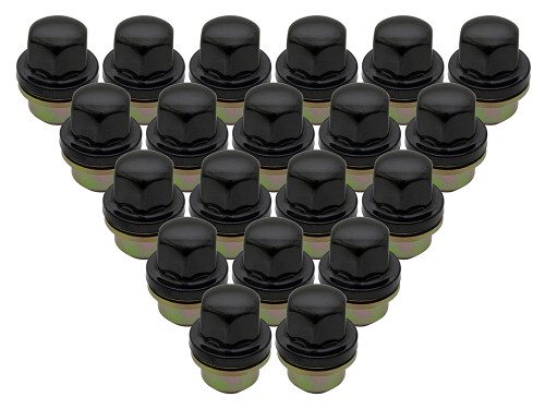 ANR3679 - Set of 20 Standard Black Wheel Nuts for Land Rover Discovery 2 and Range Rover P38
