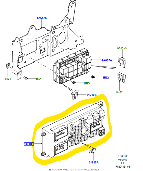 LR023679 - Fuse Box Range Rover L322 2010-2012 ******TO CLEAR*********