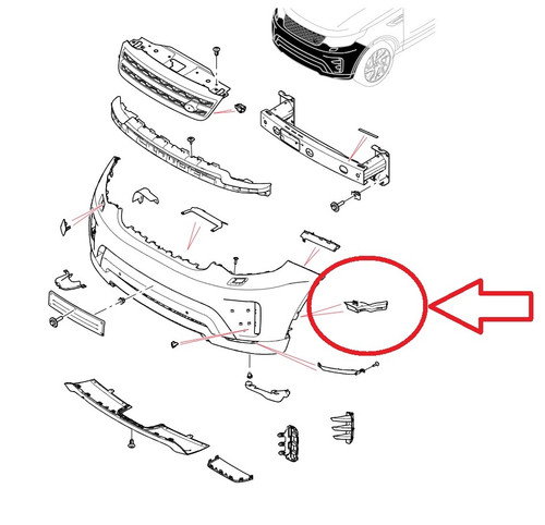 LR083228 - Brake Caliper Cooling Duct - Left Hand Side - Discovery 5 - Genuine Land Rover