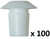 MWC3136 - Quantity x 100 Defender Door Card Snapsac Receiver for Fastener (Fits both MXC1800 and EZM500050)