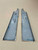 YRM177C - Pair of Strike Plate for B Post on Land Rover Series and Defender in Galvanised - For Two or Three Door - 2mm Aluminium - Manufactured  by YRM Metal