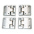 EXT014-27 - Silver Defender Billet Aluminium Front Row Door Hinges - Exmoor Trim Part