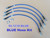 GL1230-BLUE - Extended Brake Hoses - 4 Line Kit - Defender 1999-2004 TD5 EARLY - With ABS - by Gwyn Lewis