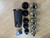 RRB500090B - Locking Wheel Nut Set for Alloy Wheels in Black - 5 Piece Kit for Land Rover Defender, Discovery 1 and Range Rover Classic