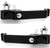 LRC1645 LRC1646 - Pair of Defender Aluminium Exterior Door Handle in Anodised Black by Optimill - Comes with High Security Lock and Fixing Screws