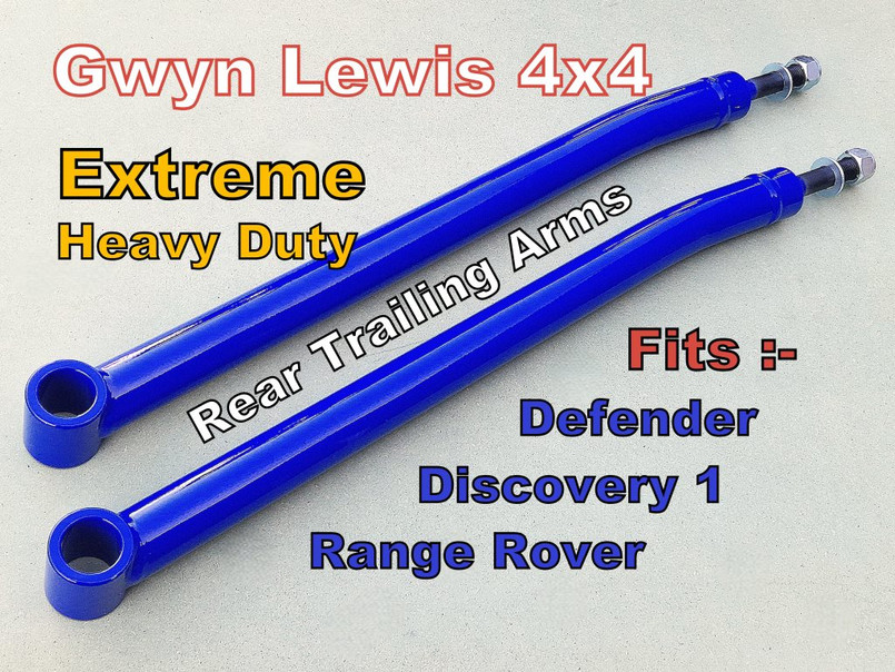 GL1073 GL1074 GL1075 - Gwyn Lewis Rear Heavy Duty, Cranked Radius Arms - Supplied as a Pair - Available in Black or Blue - For Defender, Discovery 1 and Range Rover Classic - UPDATED FOR 2025 Image 27