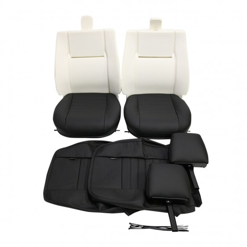 EXT316T - Land Rover Defender 90 and 110 Front Outer Two Seat Quick Retrim Kit - 1983-2007 - By Exmoor Trim Image 4