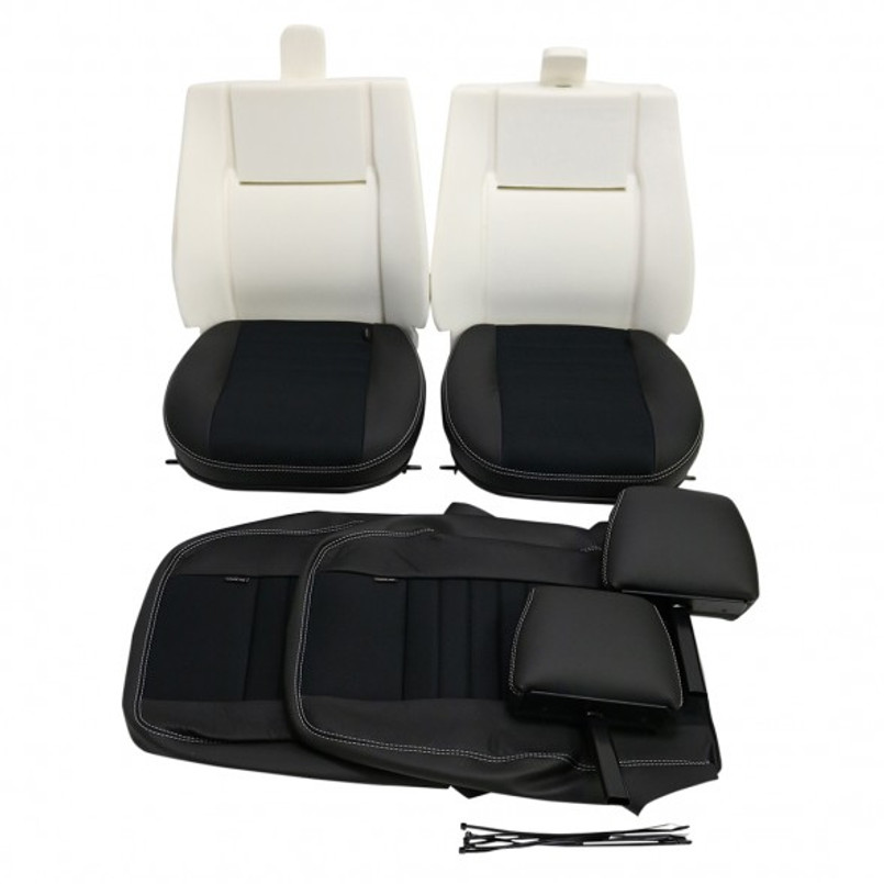 EXT316T - Land Rover Defender 90 and 110 Front Outer Two Seat Quick Retrim Kit - 1983-2007 - By Exmoor Trim Image 6