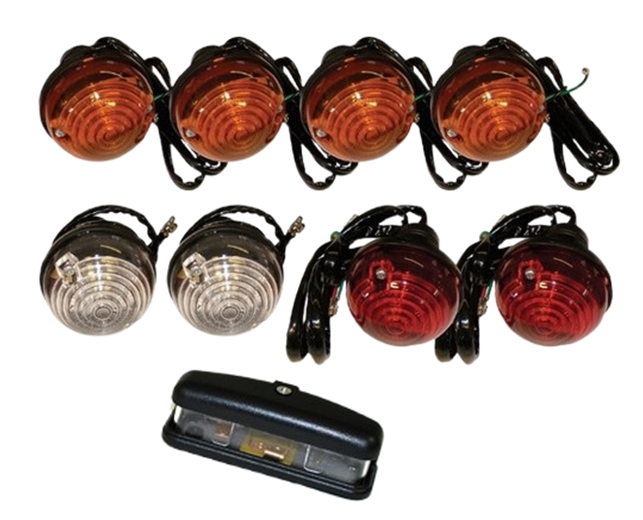 DA1077 - Full Vehicle Light Kit (4 Indicator, 2 Stop, 2 Side) - For Defender (up to 1994) and Land Rover Series Image 3