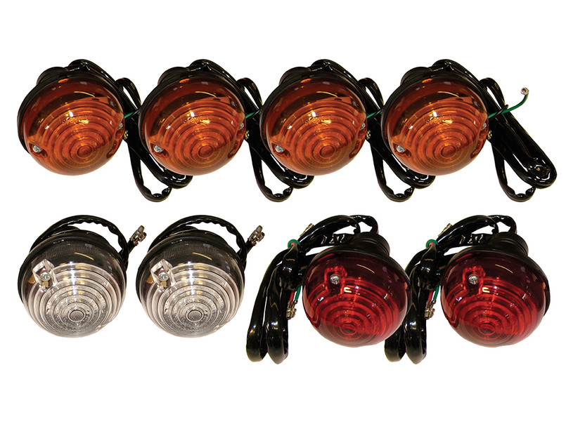 DA1077 - Full Vehicle Light Kit (4 Indicator, 2 Stop, 2 Side) - For Defender (up to 1994) and Land Rover Series Image 2