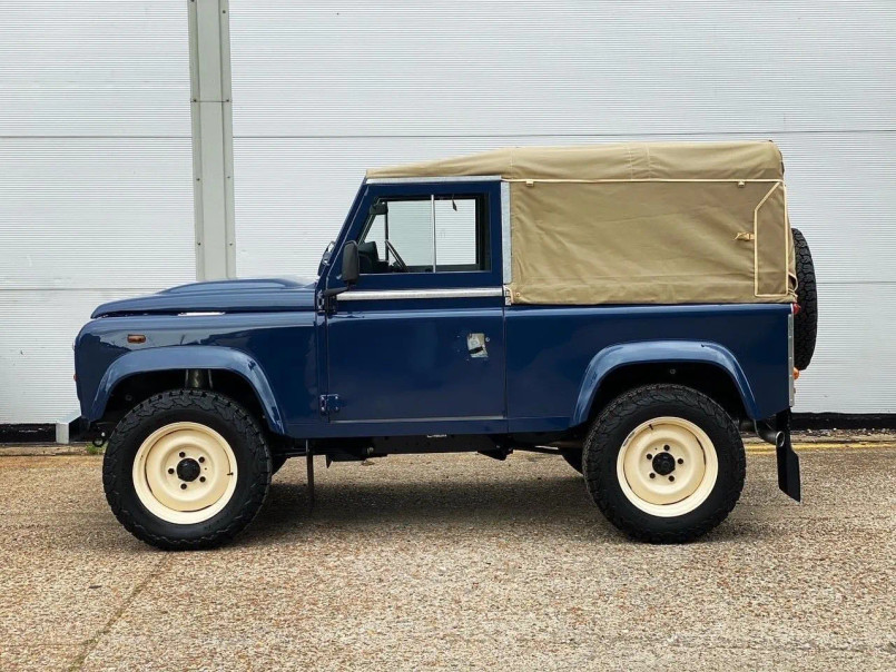 LUC-CAN90 - Sand Canvas Full Soft Top Hood - Sand Canvas - Available With or Without Side Windows - Land Rover Defender 90 Image 5
