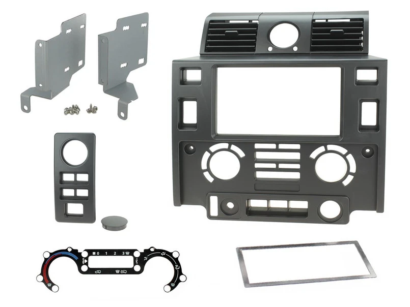 LRC11222 - Double DIN Dash and Stinger Head Unit Kit - Land Rover Defender 2007-2016 - Matt Black and Gloss Black options available Image 10