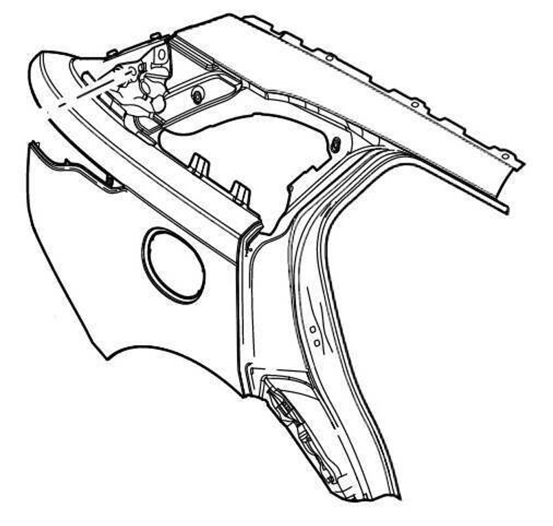 LR091293 - PANEL - BODY SIDE - REAR Image 1