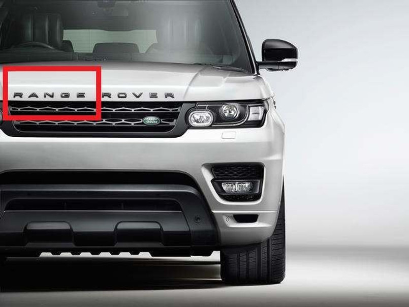 LR094381 - Gloss Black 'Range' for Bonnet on Range Rover Sport L494 and Range Rover Sport SVR - From 2014 Onwards - Genuine Land Rover Image 1