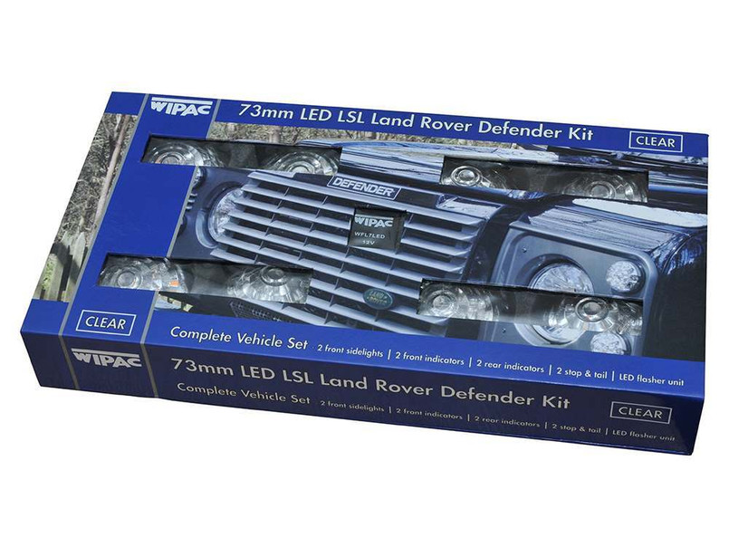DA1191 - Defender LED Clear Lens Kit for Side Lights, Indicators and Stop and Tail Lights in Original 73mm Size Image 4