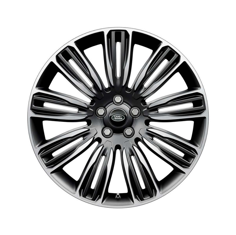 LR099146 - Range Rover L405 & Sport L494 Wheel - 22 inch 9 Split Spoke Alloy Wheel in Mid Turned Silver - Style 9012 - Genuine Land Rover Image 1
