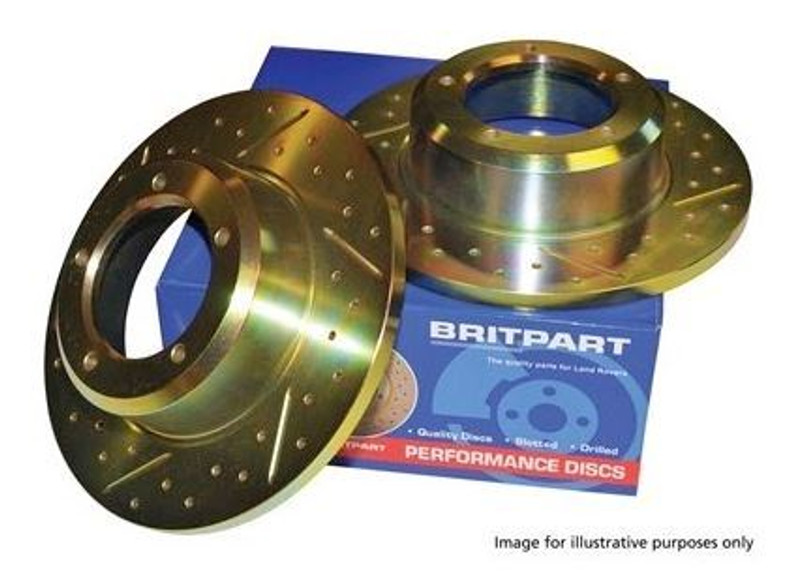 DA4688 - Britpart Slotted / Grooved Freelander 2 Rear Brake Discs (Comes as a Pair) - For Vehicles from DH000001 Onwards Image 1