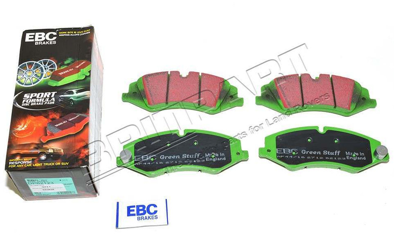 DA4838 - Front Brake Pads - EBC Green Stuff -  Corresponds to LR051626 - For Discovery 4, Range Rover Sport 2009-2013 and L405 Image 1