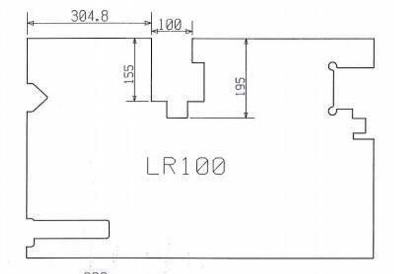 LR100B - Chequer Plate for Rear Door Casing  for Defender89-93 In Black 2mm Plate Image 2