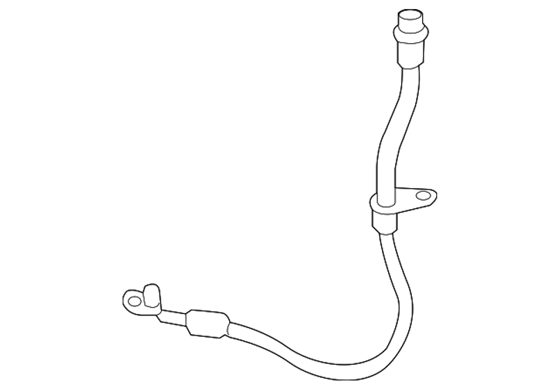 LR110329 - Left Hand Rear Flexible Brake Hose Pipe to Caliper - Discovery Sport - Genuine Land Rover option available Image 1