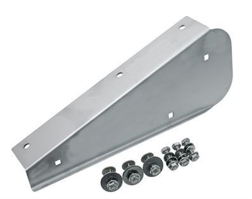MUC3986SS - Defender 90 Rear Right Hand Mudflap Bracket - Fits 90 Vehicles Only - In Stainless Steel Image 1