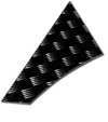 LR158BN/S - Near Side Safari Rear Defender Lower Quarter in Chequer Plate (Black) Image 1