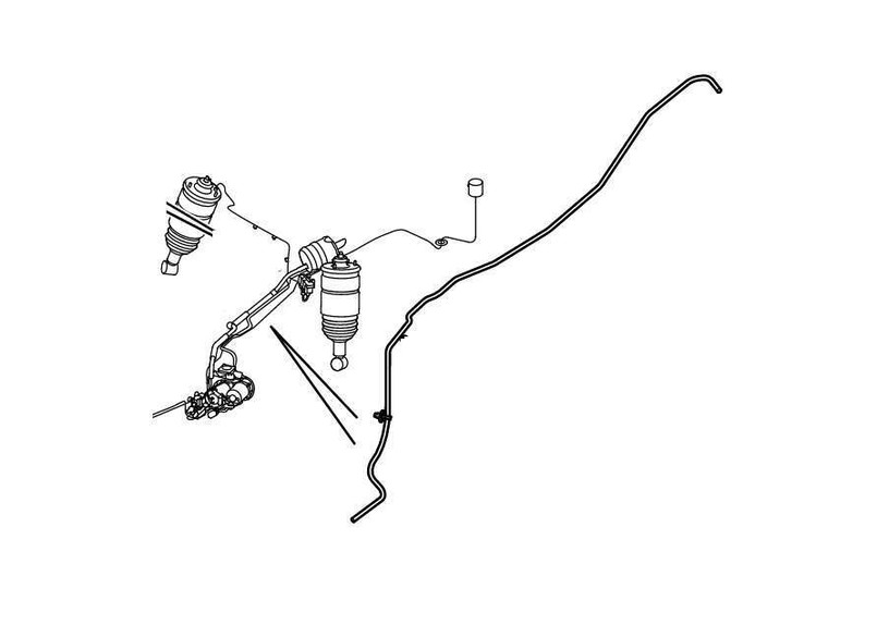 RQB500782 - Air Suspension Tube - From Reservoir Valve To Rear Axle Valve on Range Rover Sport 2005-2013 and Discovery 3 & 4 Image 1