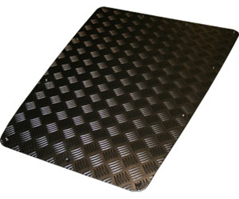 BCKIT01-DEF/B - Bonnet Centre Chequer Plate in Black - For Defender 1983-2006 Image 1