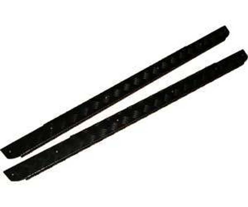 TF8224 - Defender 110 Hard Top / Pick Up - Side Sill Chequer Plates in Black by Mammoth - In 3mm Image 1