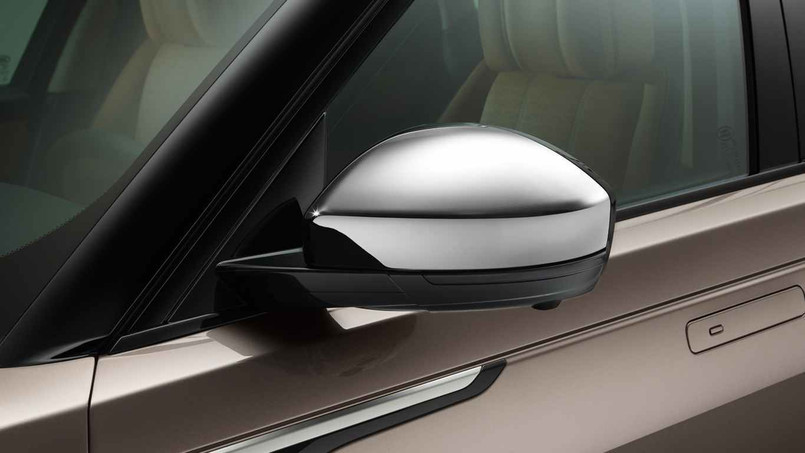 VPLYB0359 - Chrome Mirror Covers for Range Rover Velar and Range Rover Evoque (from EH000001 Chassis Number) - Genuine Land Rover Image 1