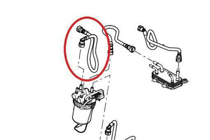 WJP501370 - Fuel Feed Pipe From Fuel Filter to Engine for Range Rover L322 - 3.6 TDV8 - Genuine Land Rover Image 1