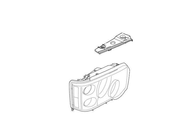 XBQ000080 - Upper Headlamp Bracket for Land Rover Discovery 2 - Right Hand - Fits from 2003 - Genuine Land Rover Image 1