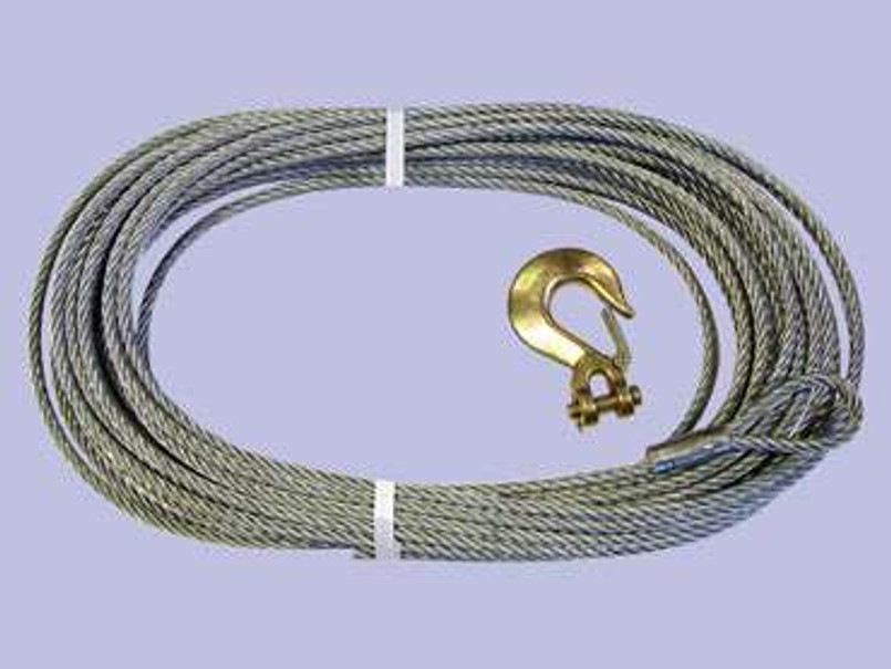 DB1328 - Galvanised Winch Cable with Hook - Break force - 14,400lbs Image 1