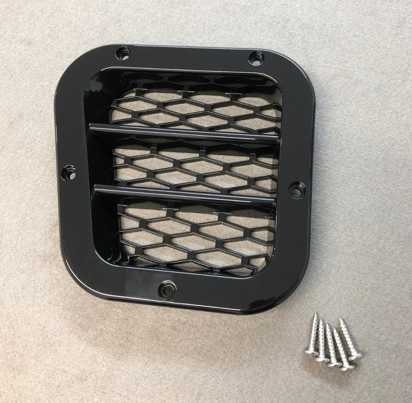 LRC6032LH - Defender XS Left Hand Side Vent in Black Gloss - Fits Defenders from 1983 - 1993 Image 1