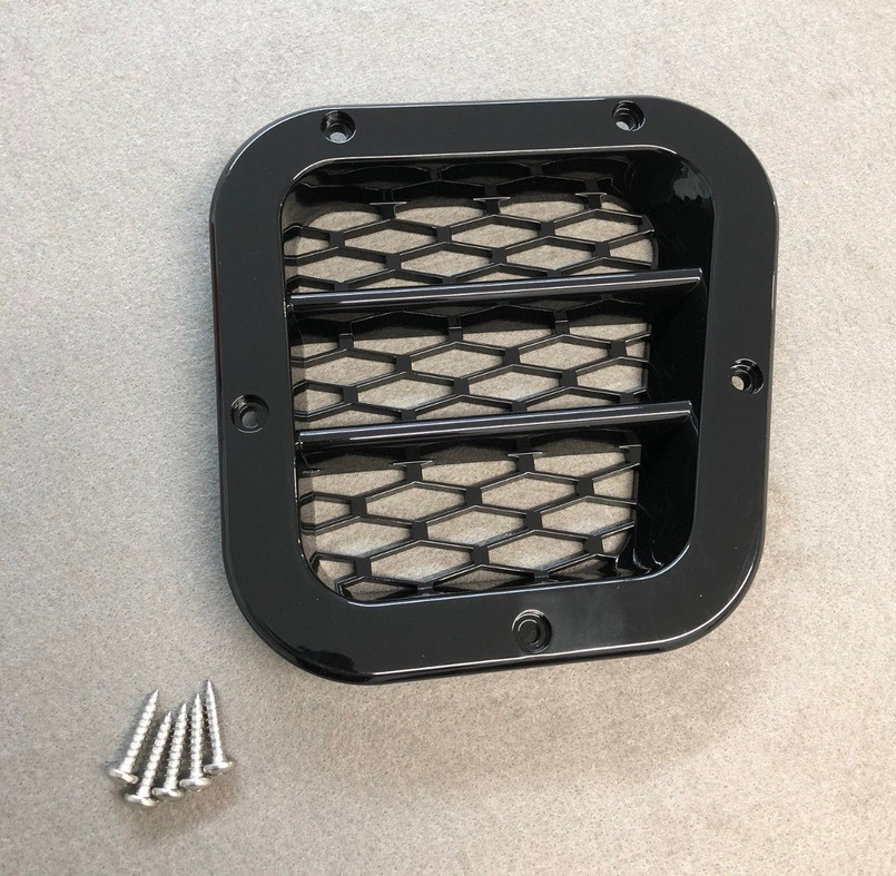 LRC6032RH - Defender XS Right Hand Side Vent in Black Gloss - Fits Defenders from 1994 Onwards Image 1