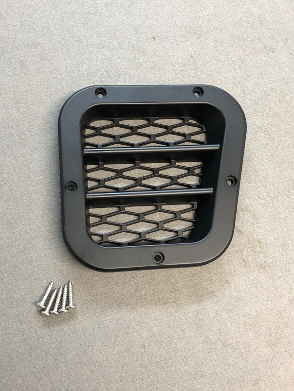 LRC6027RH - Defender XS Right Hand Side Vent in Satin Black - Fits All Defenders from 1994 Onwards Image 1