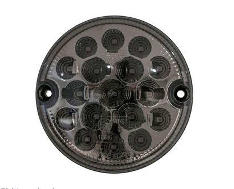 AMR6526LEDSM | Defender LED Smoked NAS Stop and Tail Light - Upgraded 95mm LED Light By Wipac - Flashes Red Image 2