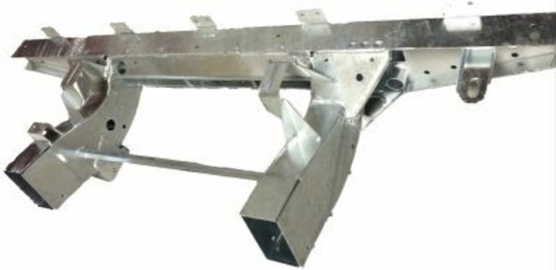 LR511HDG - Galvanised Heavy Duty 90 Rear Crossmember With Extension for Land Rover Defender up to 1986 - 3mm Version Heavy Duty Galvanised Image 1