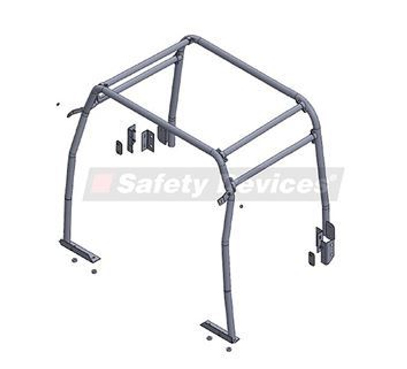 RBL2557SSS - Defender Station Wagon 110 Rear Half Roll Cage - Safety Devices - 4 Point Bolt In for Puma Defender Image 2