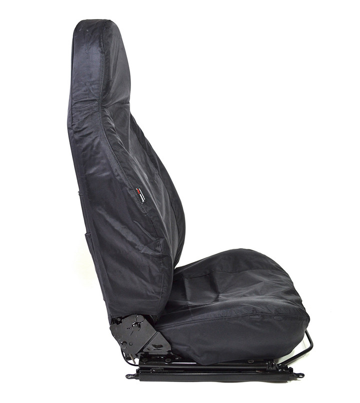 EXT018-10 - Modular Seat Covers (Pair) - Defender 1987-2016 - Black Waterproof Nylon - By Exmoor Trim Image 10